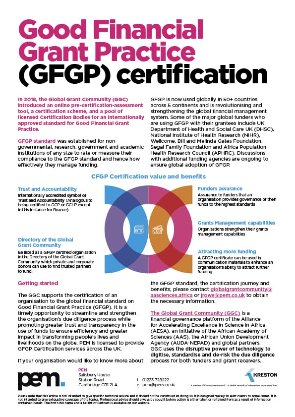 Good Financial Grant Practice (GFGP)