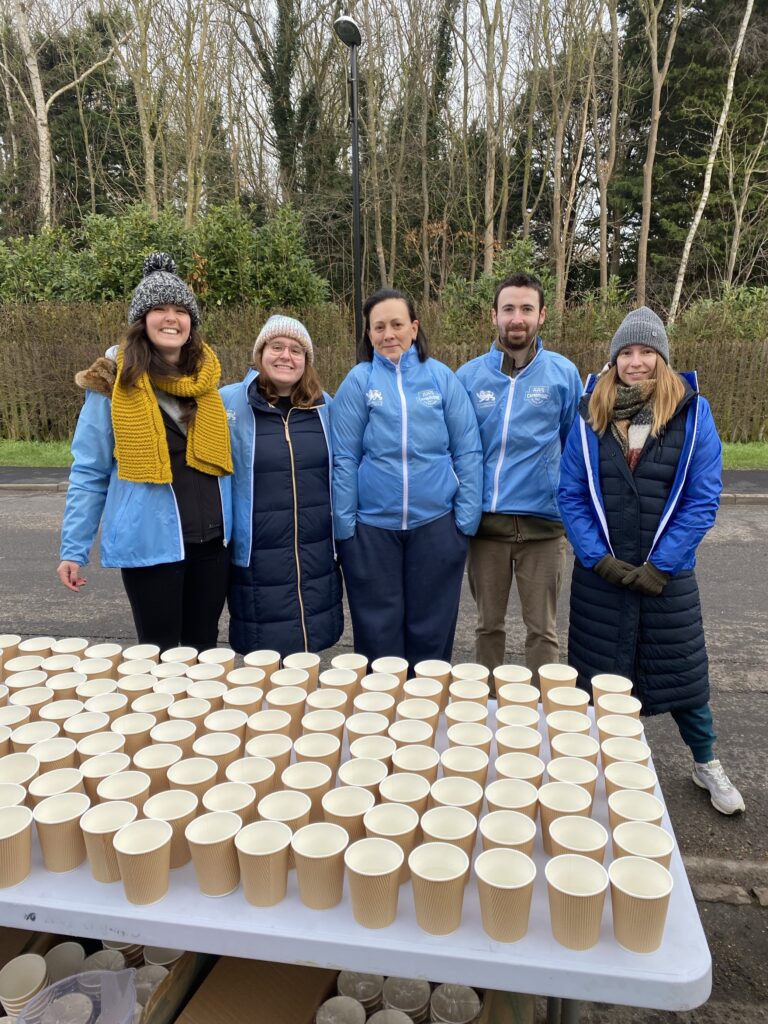 PEM team sponsored drink station at Cambridge Half Marathon