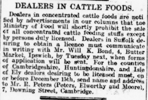 East Anglian Daily Times press clipping - 14 December 1917.