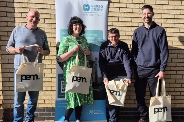 Earlier this week Simon Goodyear, IT Manager, met with Kayleigh Wingate and the team at @cambridgecyrenians to deliver a donation of five recycled laptops. 

Laptop donations is only one of the ways that PEM supports local projects and charities. PEM Charitable Trust have previously granted Cambridge Cyrenians £1400 for their ‘Meaningful Activities Project’ aimed at identifying passions and providing insight into how this can become work. The laptops donated aid this initiative. 

"A huge thank you to PEM for their generous donation of laptops to Cambridge Cyrenians! These devices help our residents (who are experiencing, facing or vulnerable to homelessness) stay connected, access funding and support, take part in training, apply for jobs, and keep in touch with family and friends. It really does make a huge difference, so we're very grateful." Kayleigh Wingate, Community Fundraiser. 

Cambridge Cyrenians provides safe, stable accommodation and tailored support for people in Cambridge experiencing or at risk of homelessness, offering small shared homes, mental‑health and wellbeing services, and meaningful activities that help residents rebuild confidence, independence, and long‑term stability. 

Thank you to 4Cambridge for donating your time to securely erase and prepare these devices.